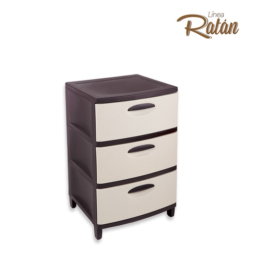 CAJONERA NOVA 3 PISOS BEIGE-CAFÉ